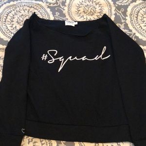 Squad off shoulder sweater